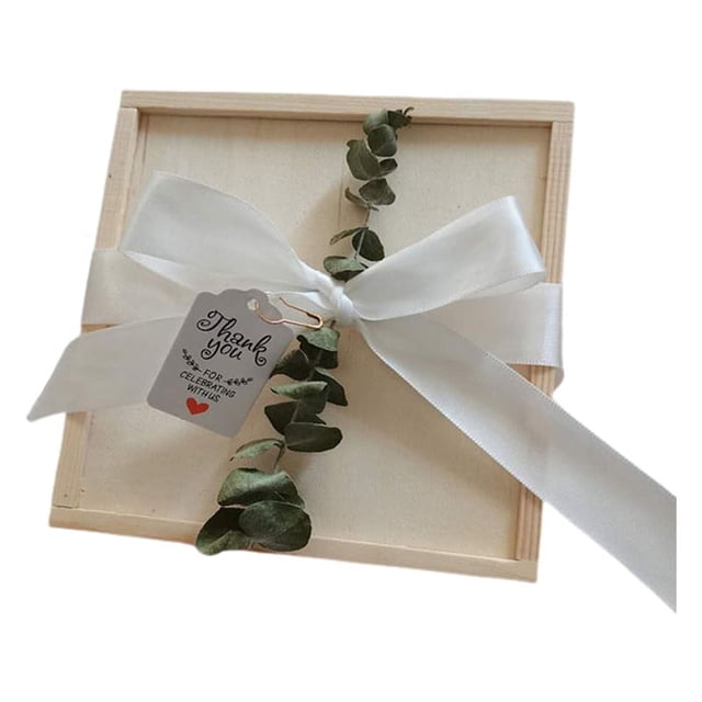 Gifts Package Box Sliding Cover Gifts Package Box Square Wood Wedding Favor Gift Wrap Box Desktop Decor