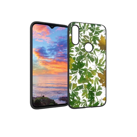 Compatible with Moto E 2020 Phone Case, Leaves-9 Case Men Women, Flexible Silicone Shockproof Case for Moto E 2020