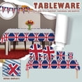 thumbnail image 1 of Xihbxyly Vajilla con Bandera Británica, Platos, Servilletas y Vasos de Papel Aptos para Uso Alimentario, Artículos para Fiestas Del Día de Los Caídos, Decoración para La Celebración de La Reina, Dese, 1 of 2