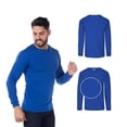 thumbnail image 3 of Playera Peso Completo Cuello Redondo Manga Larga para Caballero, Color Royal, Talla Mediana, 100% Algodón. Yazbek C0304, 3 of 3