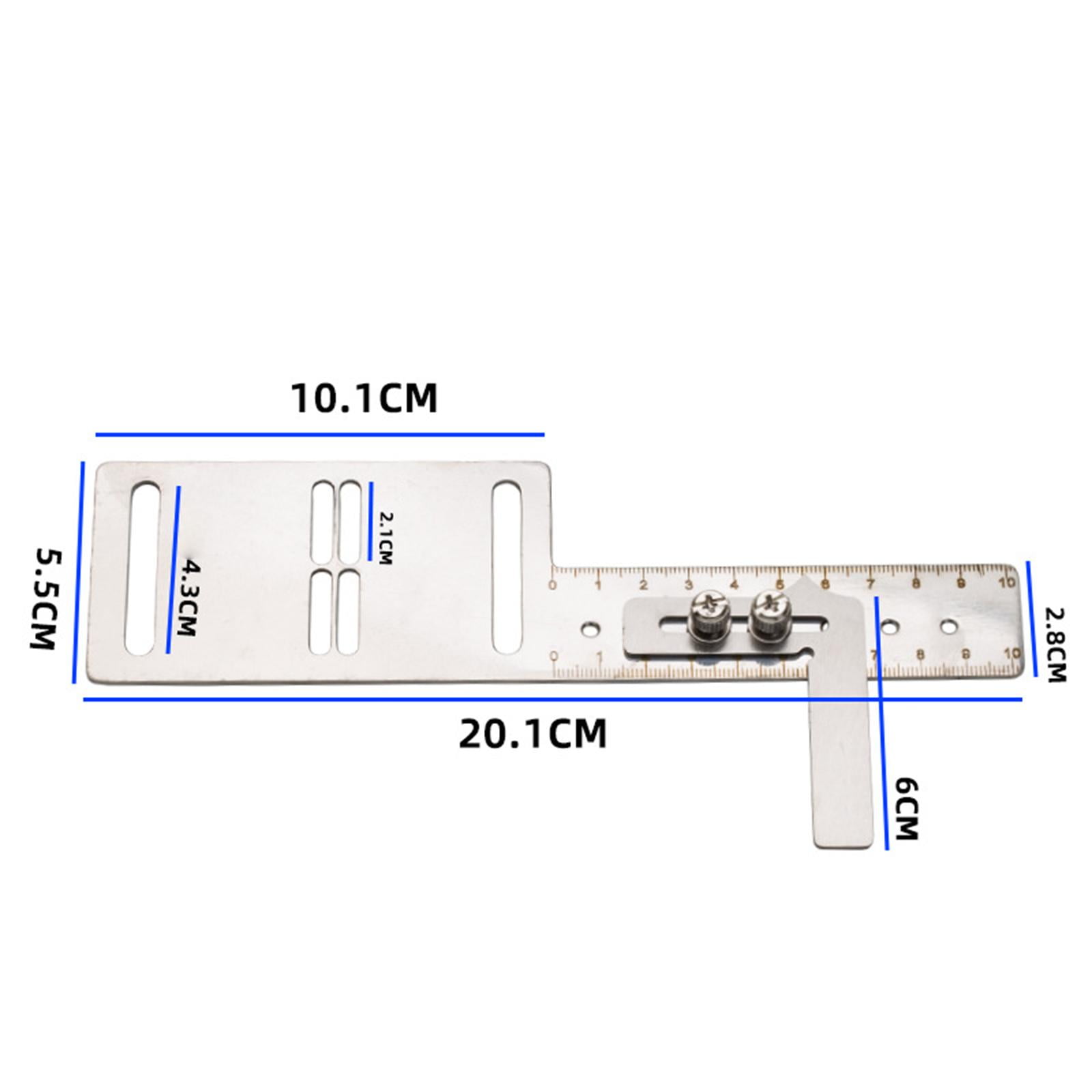 Adjustable Buttonhole Gauge Measuring Ruler Sewing Tool Stainless Steel Material Compatible with 1790 781 Users