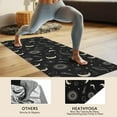 thumbnail image 4 of Black Beige Sun Moon Star Planet Pattern Hot Yoga Mat Towel Non Slip for Hot Yoga - Quick-Drying Yoga Mat Cover with 4 Corner Pockets with Travel Bag - Hot Yoga Towel Non Slip 70"x26", 4 of 6