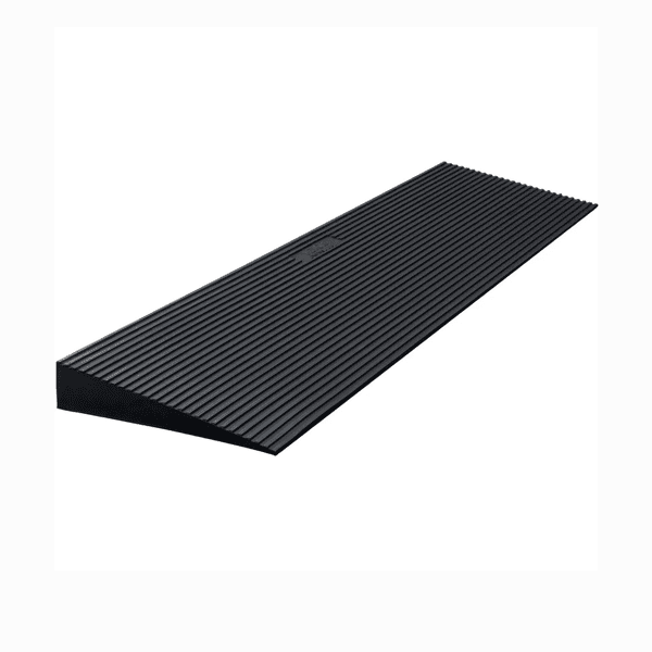 35.4" Wide Cuttable Threshold Ramp, Natural Rubber Non-Slip Surface with Double-Sided Tape, for Sweeping Robot, Wheelchair & Doorways