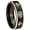 Black And Gold Step Edge, variant on Masonic 32 Design Concave Black Tungsten Men Ring 10MM