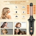 thumbnail image 2 of EXLEAF 2026 New Usb Rechargeable 4000 Mah Cordless Curling Iron,3 Temp Setting Mini Travel Curling Iron,2 in 1 Hair Straightener and Curler,Cordless Hair Curler, 2 of 7