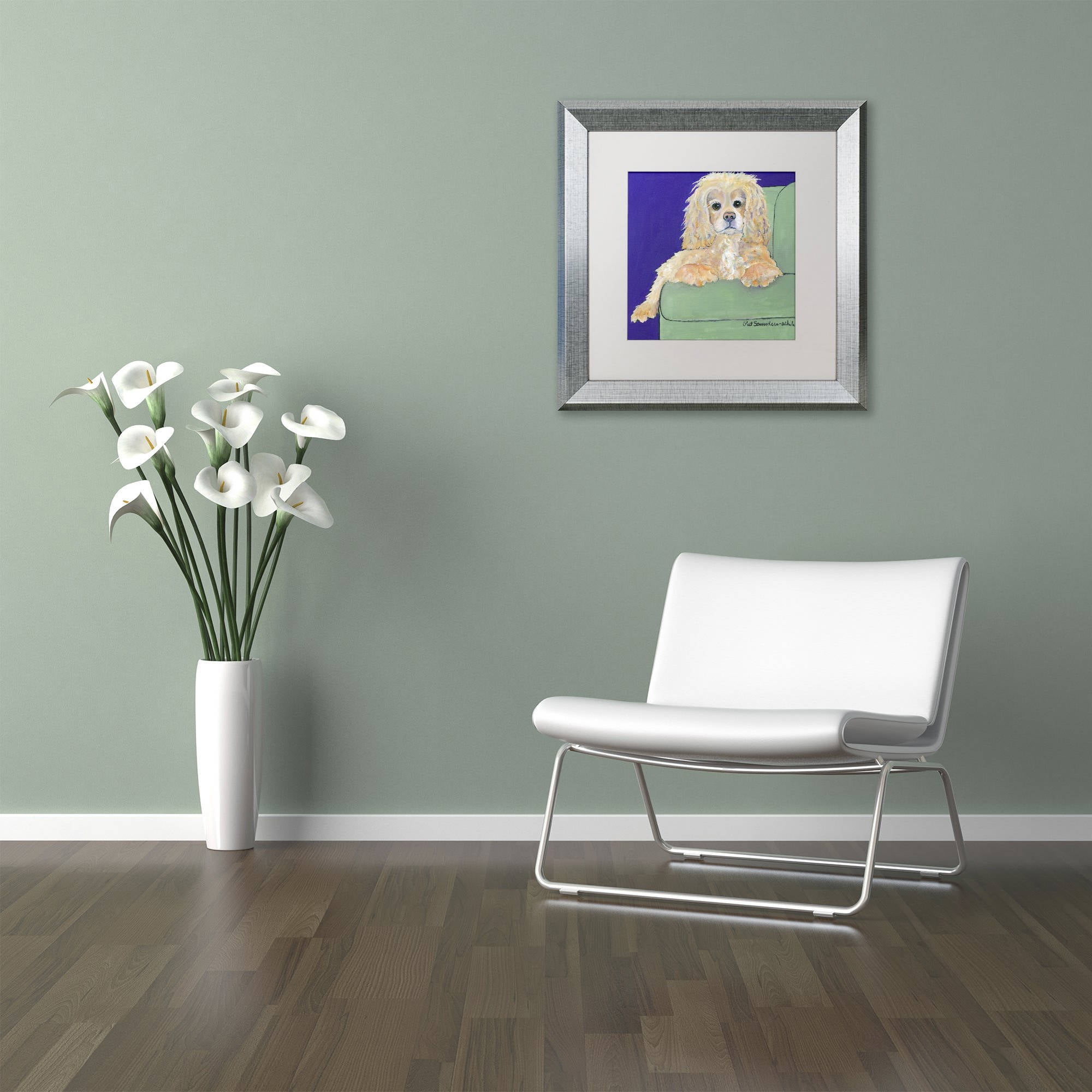 Trademark Fine Art "Betty Boop" Canvas Art by Pat Saunders-White, White Matte, Silver Frame