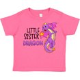 thumbnail image 3 of Inktastic Little Sister Cute Purple Dragon Girls Toddler T-Shirt, 3 of 5