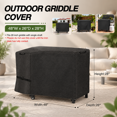 Black Up to 28 inch Single Shelf Griddle 600D Waterproof Outdoor Cover ...