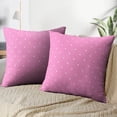 thumbnail image 3 of LALILO Throw Pillow Covers Polka Dot White Dot Pink Baby Beautiful Cushion Cover 18" x 18", 2 Pack, 3 of 6
