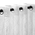 thumbnail image 2 of Embroidered Imperial Trellis Sheer Grommet Curtain Panel Set by Blue Nile Mills, 52" x 84", White, 2 of 4