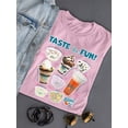 thumbnail image 3 of Dippin' Dots Variety Tee - Ice Cream Flavors Graphic Women's T-shirt, 3 of 4