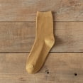 thumbnail image 1 of Women's Spring And Autumn All Cotton Solid Color Comfortable And Breathable Stacked Socks Autumn Socks, 1 of 3