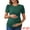 Green, variant on Women's Short Sleeve Side Ruched Knit Puff Maternity Blouses M Green