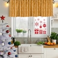 thumbnail image 5 of 2 Pack Valances for Window, Orange Spring Leaves Short Curtains for Kitchen Bedroom Living Room, Pastoral Botanical Striped Flowers Rod Pocket Small Window Treatment Valance Drapes 42 x 18 Inch, 5 of 8