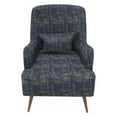 thumbnail image 3 of Enza Home Dolce Polyester Fabric Armchair in Navy and Walnut, 3 of 3