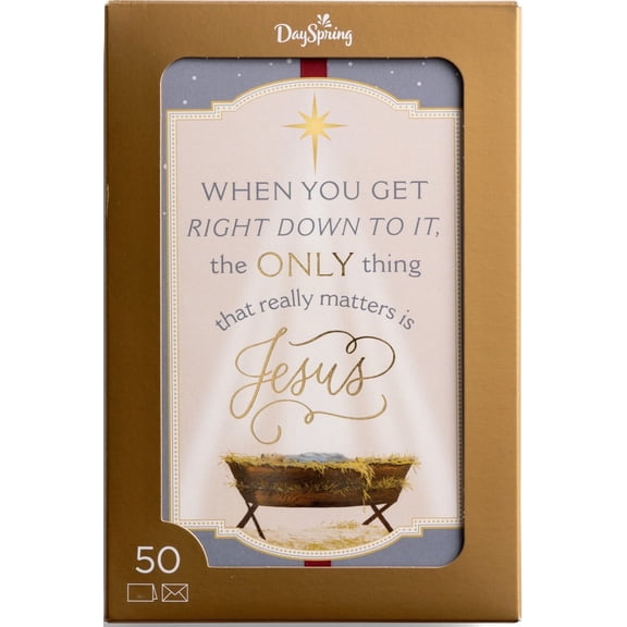 DaySpring Only Jesus Christmas Boxed Cards & Envelopes NIV 50 Count
