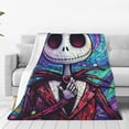 thumbnail image 1 of The Nightmare Before Noël Couverture Jetée Multi-Tailles super Douce surface Verticale Tissu Couverture, Confortable et Chaude, Adaptée pour Lit Canapé camping Voyage, Toutes Saisons, Légère et Compacte 60"x50 Pouces, 1 of 8