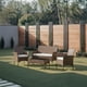 thumbnail image 4 of Sala para Jardín Ilios Innova 4 piezas chocolate gris mueble para jardín color café, 4 of 9