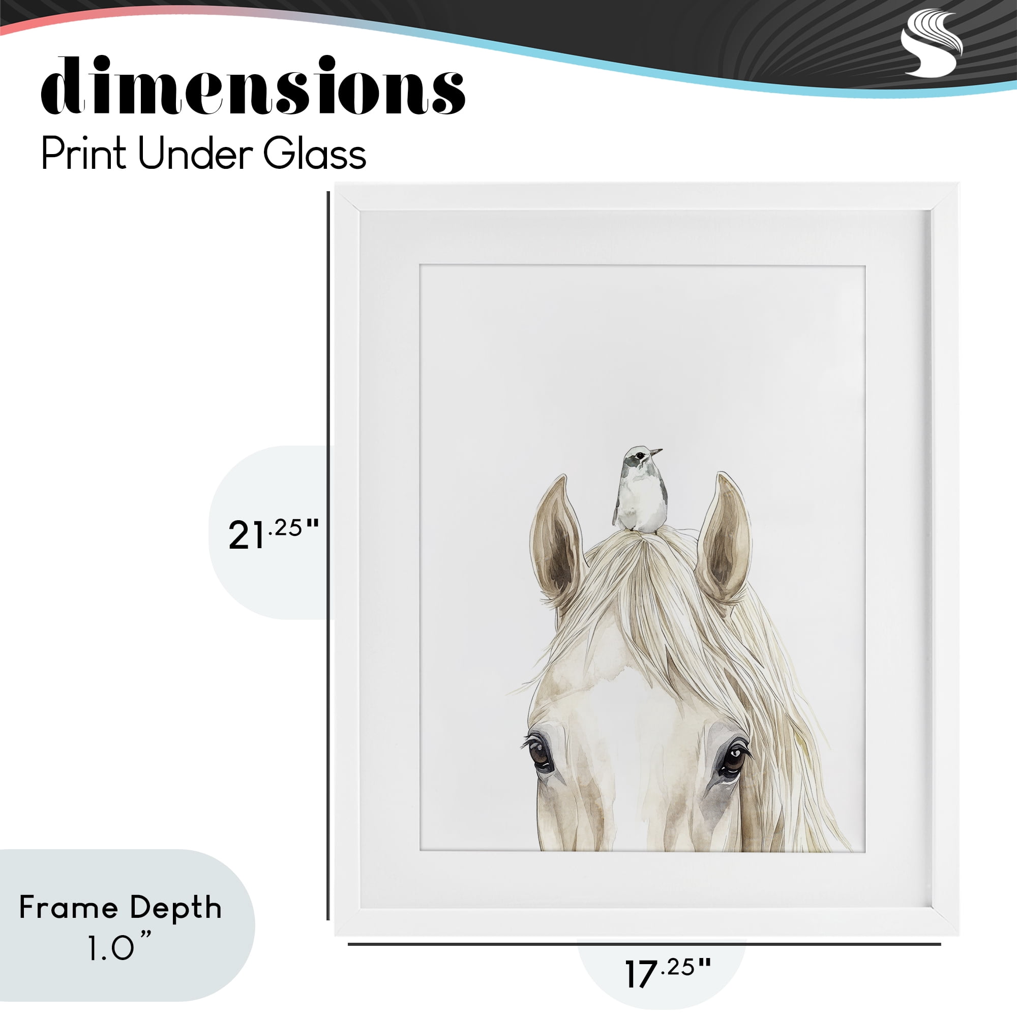 Stupell Industries Unexpected Guest Animals White Framed Print Under Glass, design by Svetlana Aleynikova