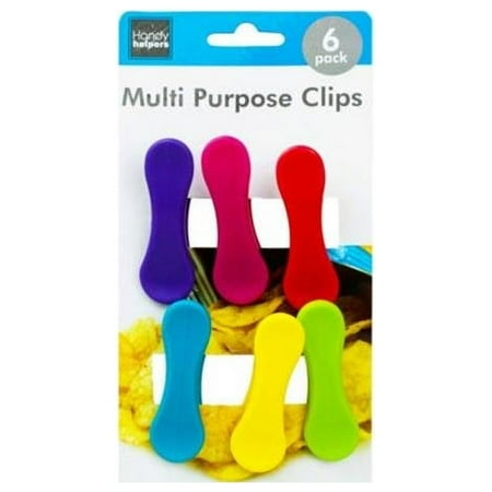 

Kole Imports HX453-12 6 Piece Colorful Bag Clips - Pack of 12