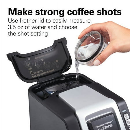 Hamilton Beach - FlexBrew Dual Single Serve Coffee Maker with Milk Frother - BLACK