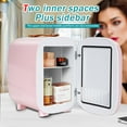 thumbnail image 3 of CAYNEL Mini Fridge Portable Thermoelectric 4L/6 Can AC/DC Cooler and Warmer for Skincare,Food,Beverage,Beauty & Makeup small Feidge for Bedroom,Car and Office (Pink), 3 of 17