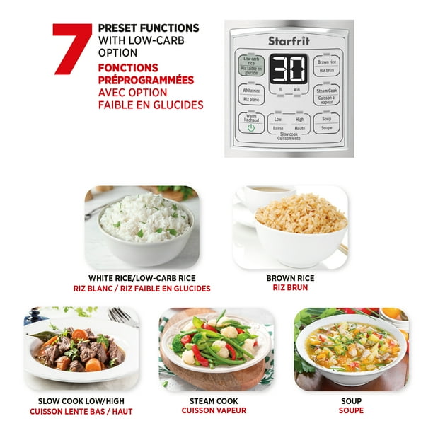 Starfrit Low-Carb Rice Cooker 14-Cup, Reduces Carbs Up To 30%, - Main Image