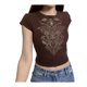 thumbnail image 3 of Sunloudy - Camiseta informal de verano para mujer, manga corta, cuello redondo, patrón impreso, camisetas holgadas Sunloudy camiseta de mujer, 3 of 7