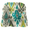 thumbnail image 4 of Jordan Manufacturing 19" x 19" Paso Turquoise Multicolor Ikat Square Tufted Contoured Outdoor Wicker Seat Cushion (2 Pack), 4 of 10