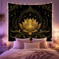 thumbnail image 2 of Floral Garden Lotus with Flower Radiant Serving Intricately, Mystical Fantasy for Space Lovers, Galaxy Room Decor, Mother'S Day Gift, Tapestry Wall Hanging for Bedroom and Dorm, 2 of 7