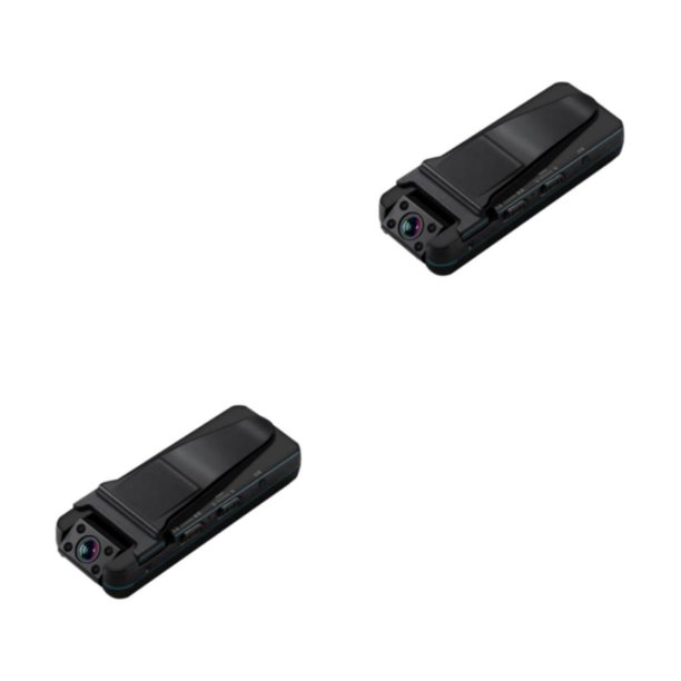 sweethay Grabadora de vídeo profesional ABS para grabación de alta definición, cámara corporal de 1080P con modo de espera Extra largo negro/32G 2Conjunto