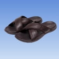 thumbnail image 7 of Busydd Men's Slides Comfortable Cross Strap Summer Shoes Trendy Round Toe Mens Casual, 7 of 7