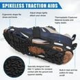 thumbnail image 3 of Crampons Ice Cleats Spikeless Snow Cleats Walk Traction Anti-Slip Ice Grippers for Shoes and Boots Rubber Footwear for Indoor/Outdoor, 3 of 7