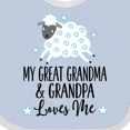 thumbnail image 4 of Inktastic My Great Grandpa and Grandma Love Me Boy Lamb Boys or Girls Baby Bib, 4 of 4