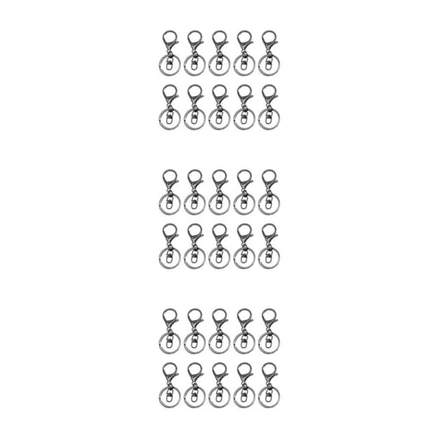 ZheElen 10pack/lot Metal Key Chain Snap Hooks - Accessories For Personalized Keychain Is Low Gun black 3Set