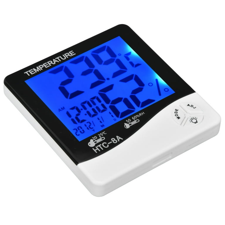 24-inch Illuminated Outdoor Clock with Thermometer and Humidity Sensor