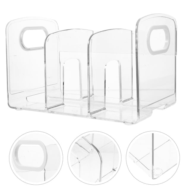 BESTYASH Organizador De Archivos Acrílico Transparente Para Escritorio Con Soportes De Libros Resistentes Y Decorativos