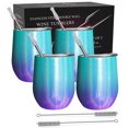 thumbnail image 1 of Juego de 4 Vasos de Vino CHILLOUT LIFE Acero Inoxidable 12 oz Mermaid Sparkle, 1 of 5
