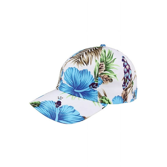 Top Headwear Low Profile Unstructured Floral Cap - Blue