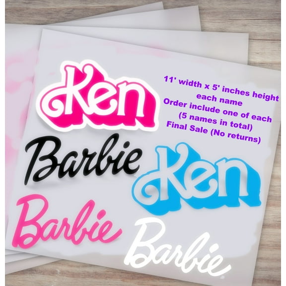 DTF Transfer Iron Barbie and Ken in clothes