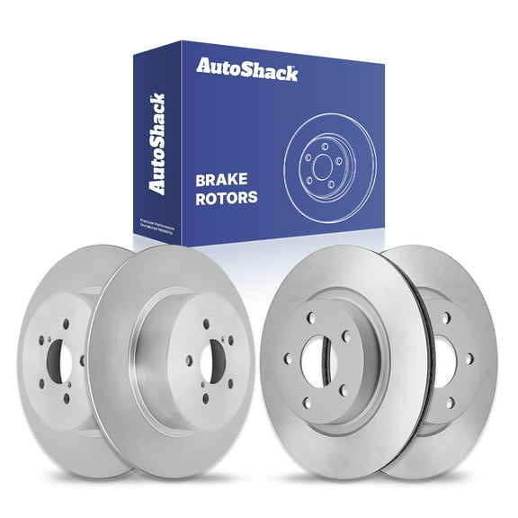 AutoShack Front Vented & Rear Solid Brake Rotors 4-PC Set Replacement for 2005 Subaru Legacy
