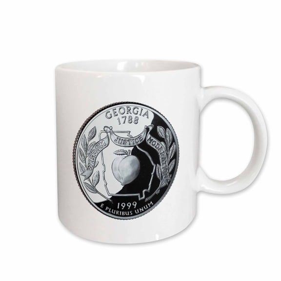 3drose, Georgia Collectible Quarter, 11oz Mug