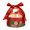 Red, variant on HOARBOEG Christmas Gift Box with Transparent Window, 4.33x3.94in Paper Gift Packaging for Christmas Eve Apples, Candy, Small Gifts, Holiday Favor Box with Ribbon for Party