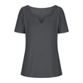 thumbnail image 5 of Mittory Womens Summer Tops Dressy Casual Short Sleeve V Neck T Shirts Cute Blouses Fashion Loose Fit Tunics, 5 of 7
