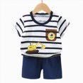 thumbnail image 5 of Toddler Boy Clothes Sets Cute Skateboard Bear Print Urban T-Shirt & Heather Gray Shorts 2-Piece Outfit Street Style Outfit 2-11 T, 5 of 6