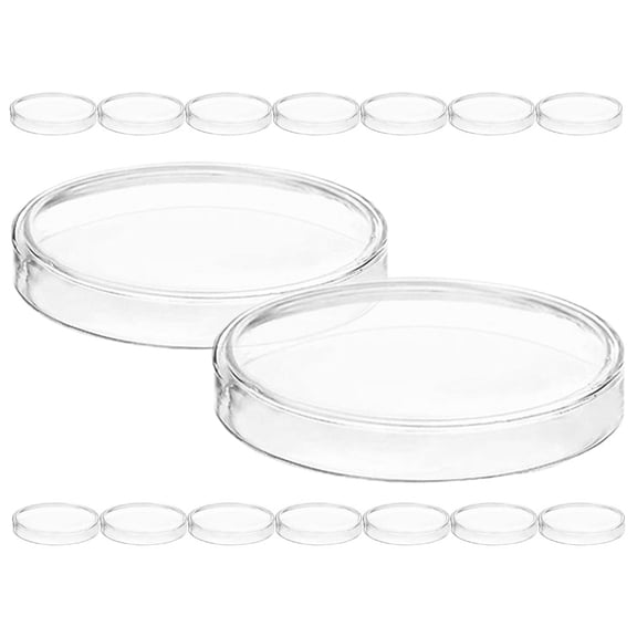 20Pcs Petri Dishes with Lids Clear Petri Plates Cell Tissue Petri Plates Laboratory Supplies