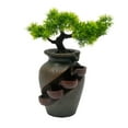 thumbnail image 4 of JJOU3L4YUSFKH Tall Tabletop Fountain Mini Waterfall Indoor, Brown and Green, 4 of 13