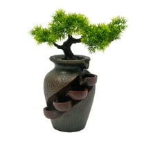 8.7"H Tabletop Waterfall Fountain with Water Flow, Indoor Resin Waterfall Fountain Decoration for Office Home