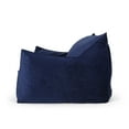 thumbnail image 6 of GDF Studio Calef Modern Velveteen 2 Seater Oversized Bean Bag Chair with Armrests, Royal Blue, 6 of 7