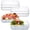 Clear, variant on 2 Set 16" x 9" Plastic Chilled Serving Tray for Parties with Compartments Ice Chilled Party Platter Charcuterie Serving Board Cold Dish Dip for Fruit Seafood Vegetable Appetizer (Clear)
